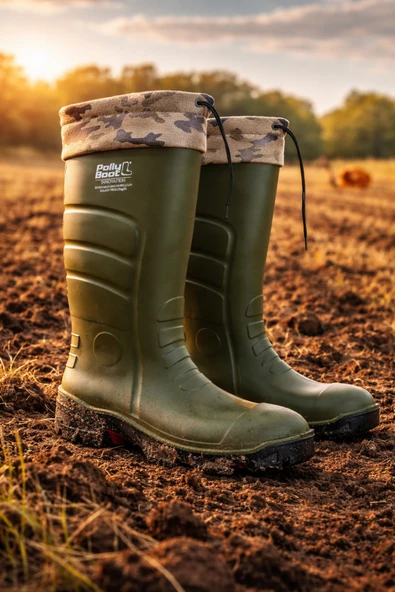 Polly Boot Erkek Haki Galaxy Vega O4 (KORUMASIZ)uzun Boğazlı Çizme ürün görseli 1
