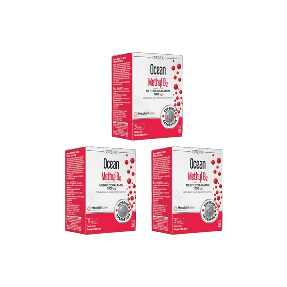 Ocean Methyl B12 1000 Mg Sprey / 5ml 3 Adet ürün görseli 1