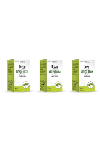 Ocean Ginkgo Biloba 30 Kapsül 3'lü Paket ürün görseli 1