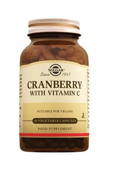 Solgar Cranberry With Vitamin C 60 Kapsül ürün görseli 1