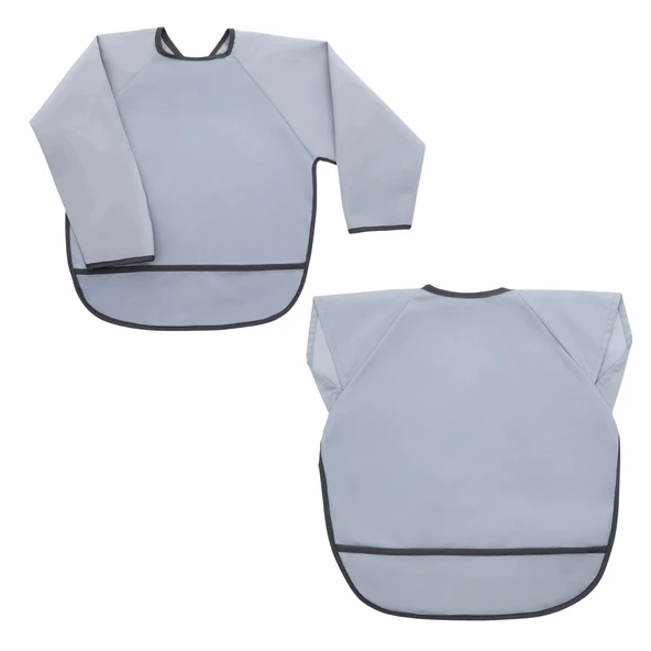 Miniboni Uzun Kol Önlük - Kısa Kol Önlük Seti - Grey ürün görseli 1