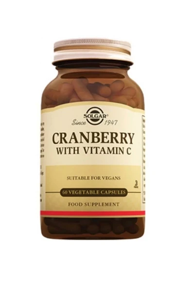 Solgar Cranberry With Extract Vitamin C 60 Kapsül Kranberi ürün görseli 1