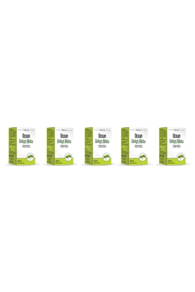 Ocean Ginkgo Biloba 30 Kapsül 5'li Paket ürün görseli 1