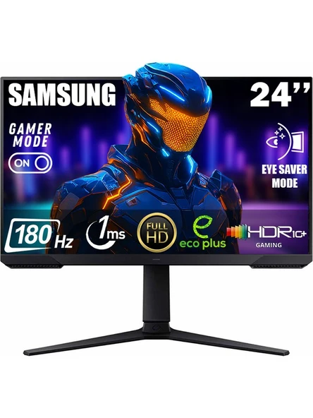 Odyssey G3 24" 180 Hz 1 Ms (HDMI+DP) FHD Pivot Gaming Monitör LS24DG302EUXUF ürün görseli 1