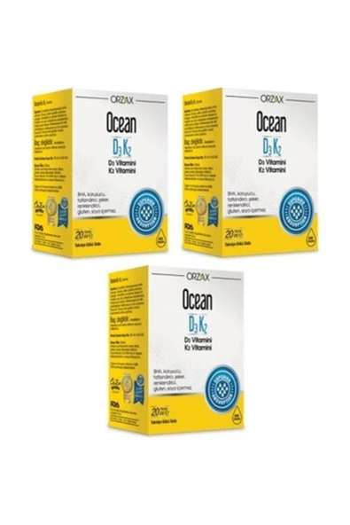 Ocean Vitamin D3 K2 20 Ml Damla 3 Adet ürün görseli 1