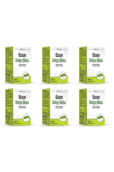 Ocean Ginkgo Biloba 30 Kapsül 6'lı Paket ürün görseli 1