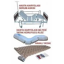 2 Motorlu Hasta Yatağı+Havalı Şişme Yatak+Alez ürün görseli 1