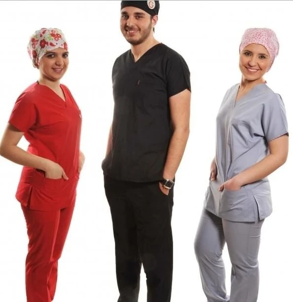 Dr.Greys Modeli Cerrahi Takım Terikoton İnce Kumaş ürün görseli 1