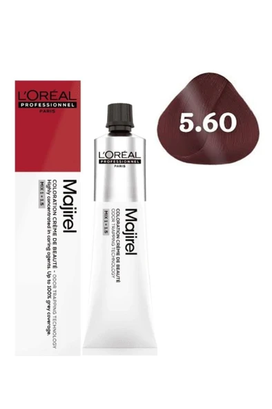 Loreal Professionnel Majirel 5.60 Açık Kestane Kızıl İrize 60 ml Saç Boyası ürün görseli 1