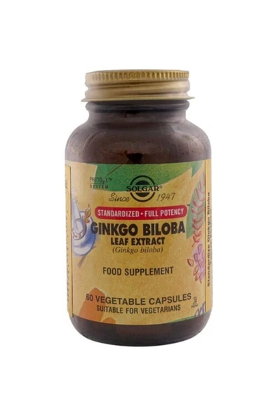Solgar Ginkgo Biloba Leaf Extract 60 Kapsül ürün görseli 1