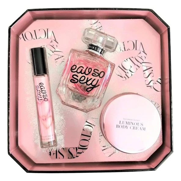 Victoria's Secret Eau So Sexy EDP 50 ml + EDP 7 ml + Body Cream 85 g Kadın Parfüm Seti ürün görseli 1