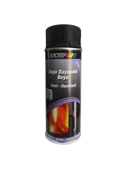 MOTİP 690 DERECE ISIYA DAYANIKLI MAT SİYAH SPREY BOYA 400 ML ürün görseli 1
