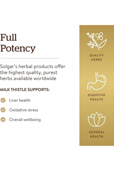 Solgar Milk Thistle 50 Kapsül - Resim 4
