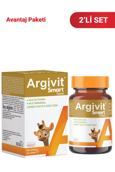 Smart Tablet 30 Tablet 2'li Paket - Fosfatidilserin, Kolin, L-arginin, Multivitamin Ve Multimineral ürün görseli 1