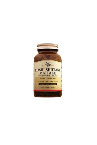 Solgar Reishi Shiitake Maitake Mushroom Extract 50 Kapsül ürün görseli 1