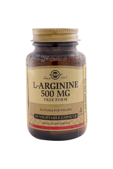 Solgar L-arginine 500 Mg 50 Kapsül ürün görseli 1
