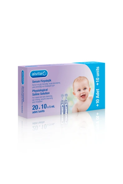 Alvita Serum Fizyolojik 5 ml x 20+10 Adet ürün görseli 1