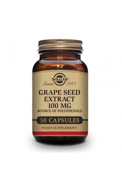 Solgar Grape Seed Extract 100mg 30 Kapsül ürün görseli 1