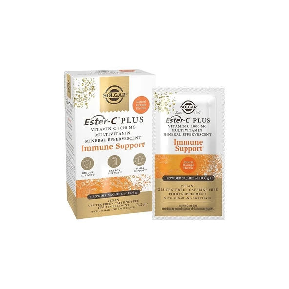Solgar Ester C 1000 mg Multi Efervesan 7 Saşe ürün görseli 1