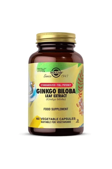 Solgar Ginkgo Biloba Leaf Extract 60 Kapsül ürün görseli 1
