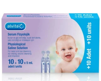Alvita Serum Fizyolojik 5 ml 10+10 Adet ürün görseli 1