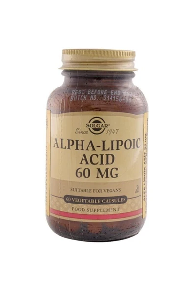 Solgar Alpha Lipoic Acid 60mg 60 Tablet ürün görseli 1