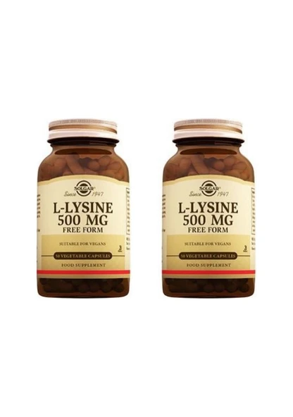 Solgar L-Lysine 500 MG 50 Tablet 2'Li Avantaj Paket ürün görseli 1