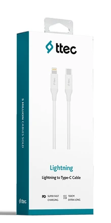 Ttec 2DK40B 1.5 m Beyaz Type-C to Lightning Hızlı Şarj Kablosu 20W ürün görseli 1
