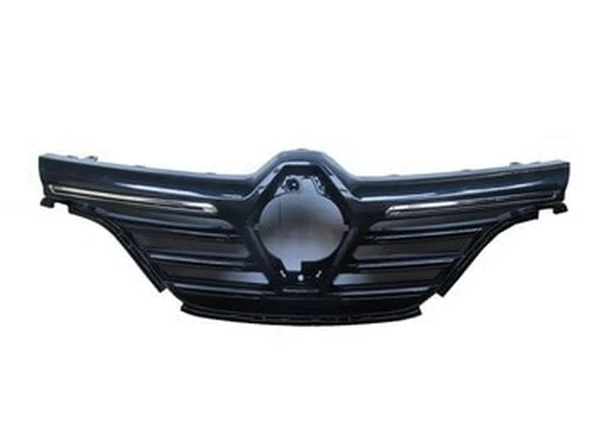 Renault Megane 4 Sedan 2016-2019 Ve Hatchback Ön Panjur Siyah 2 Nikelaj Çıtalı (Oem No:622562805R) ürün görseli 1