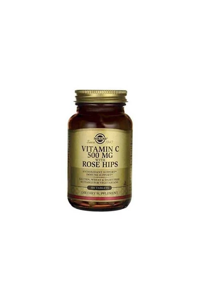 Solgar Vitamin C 500 Mg With Rose Hips 100 Tablet ürün görseli 1