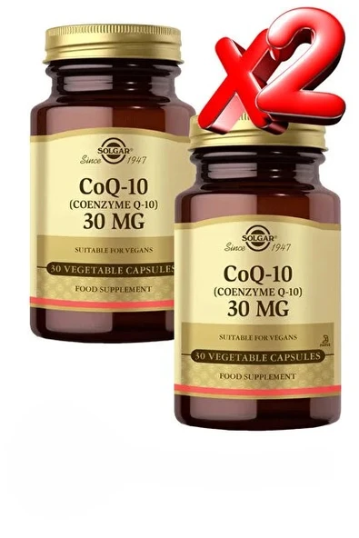 Solgar Coenzyme (Koenzim) Q-10 30mg 30 Kapsül Takviye Edici Gıda 2 ADET ürün görseli 1