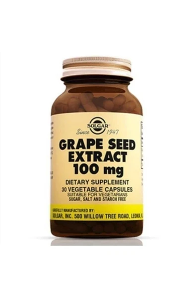 Solgar Grape Seed Extract 100 Mg 30 Kapsül ürün görseli 1
