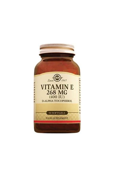 Solgar Vitamin E 400 IU 50 Softgel ürün görseli 1