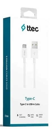 Ttec Type-C USB 2.0 1.2 m 2DK12B Beyaz Şarj Kablosu ürün görseli 1