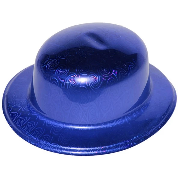 Mavi Renk Hologramlı Plastik Yuvarlak Melon 27x24 Cm ürün görseli 1
