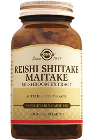 Solgar Reishi Shiitake Maitake Mushroom Extract 50 Kapsül ürün görseli 1