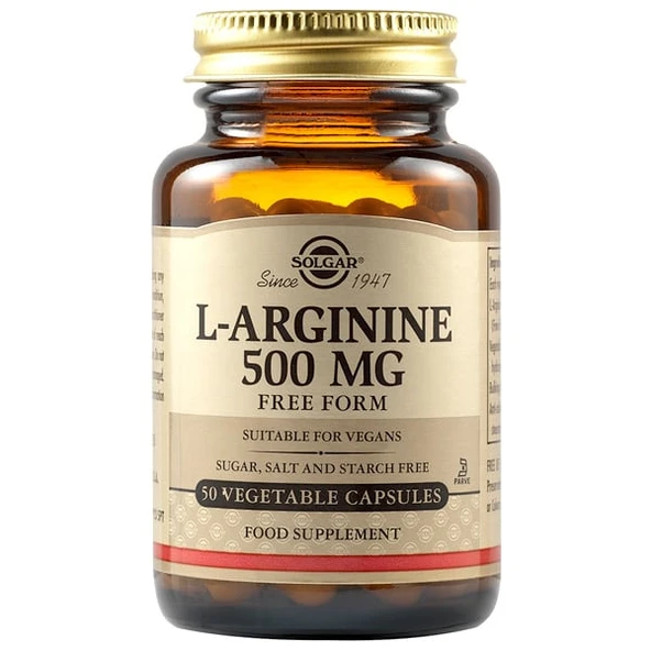 Solgar L-Arginine 500 mg 50 Kapsül ürün görseli 1