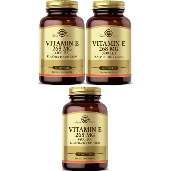 Solgar Vitamin E 400 Iu 50 Kapsül 3 Adet ürün görseli 1