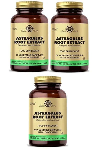 Solgar Astragalus Root 60 Kapsül 3 Adet ürün görseli 1