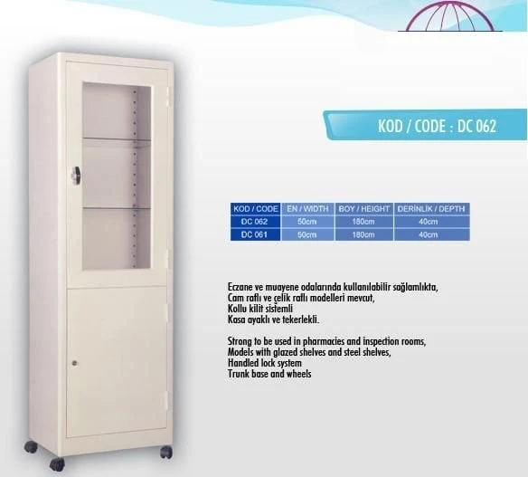Tekli Altı Kapaklı İlaç Dolabı Poliklinik Dolabı ürün görseli 1