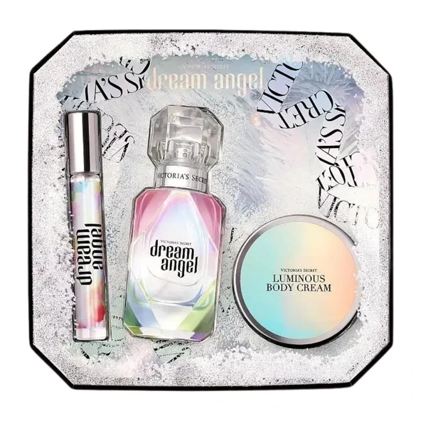 Victoria's Secret Dream Angel EDP 50 ml + EDP 7 ml + Body Cream 85 gr Kadın Parfüm Seti ürün görseli 1
