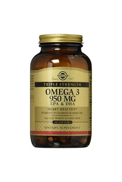 Solgar Omega-3 950 Mg 100 Kapsül - Resim 3