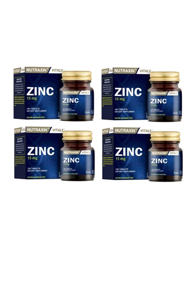Nutraxin Zinc 15 mg 100 Tablet X4 Adet ürün görseli 1