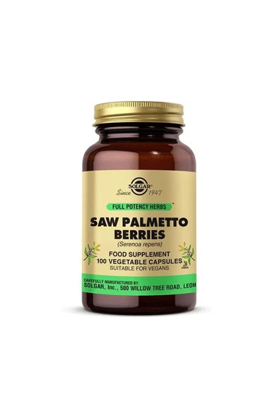 Solgar Saw Palmetto Berries 100 Kapsül ürün görseli 1