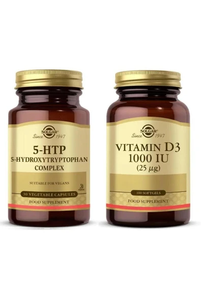 Solgar 5-htp 30 Kapsül+ Vitamin D3 1000 Iu 100 Tablet ürün görseli 1