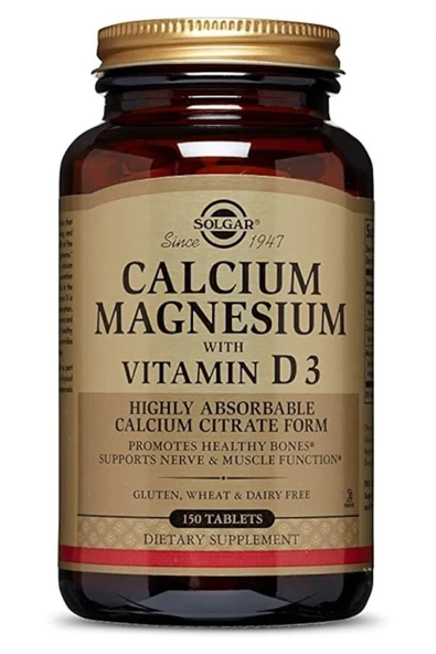 Solgar Calcium Magnesium Vitamin D3 150 Tablet 2 Adet ürün görseli 1