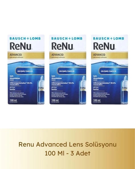 Renu Advanced Çok Amaçlı Lens Solüsyonu 100 ml 3 Lü Paket ürün görseli 1