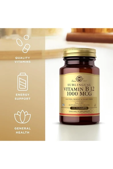Solgar Vitamin B12 1000mcg 100 Tablet - Resim 3