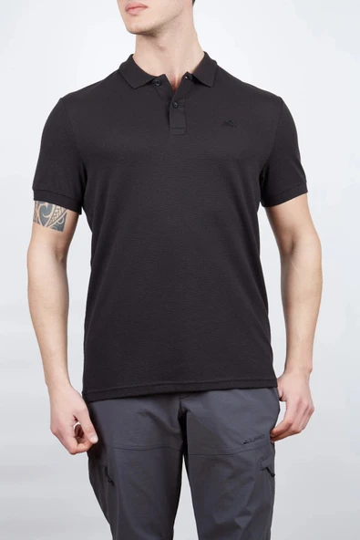 Alpinist Roc Erkek Polo T-Shirt Siyah ürün görseli 1