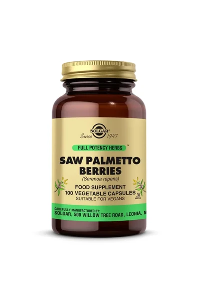 Solgar Saw Palmetto Berries ( Cüce Palmiye Meyvesi ) 100 Kapsül ürün görseli 1
